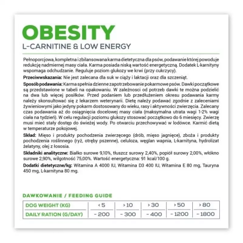 Nassfutter für Hunde VETEXPERT Veterinary Diet Obesity für Hunde 400 g Dose — Geflügel, ausgewachsen, fettarm, hoher Feuchtigkeitsgehalt