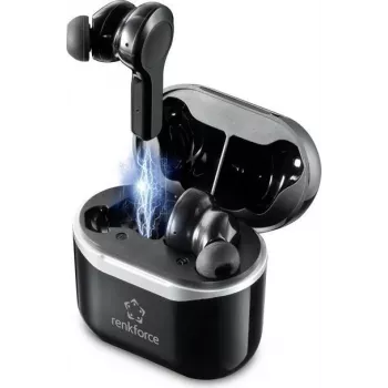 Renkforce RF-4599066 Kopfhörer und Headset Kabellos In-Ear Anrufe/Musik Bluetooth Schwarz (RF-4599066)