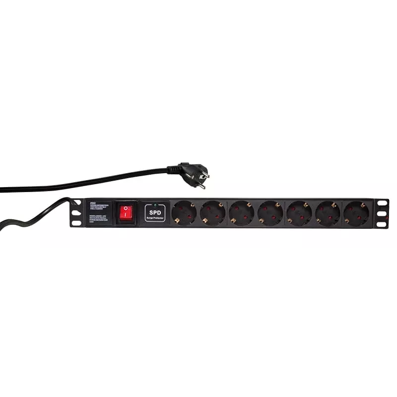 Überspannungsschutz LogiLink PDU7C01 Schwarz 7 AC-Ausgänge 230 V 2 m