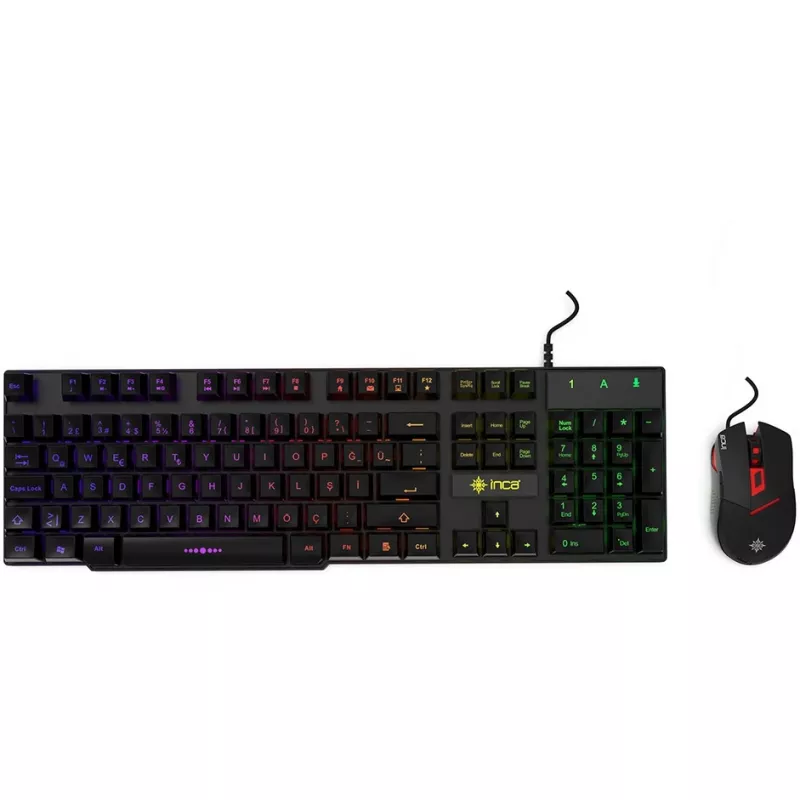Cian Technology GmbH Cian INCA RAINBOW EFFECT MECHANICAL FEEL GAMING Tastatur & Maus SET