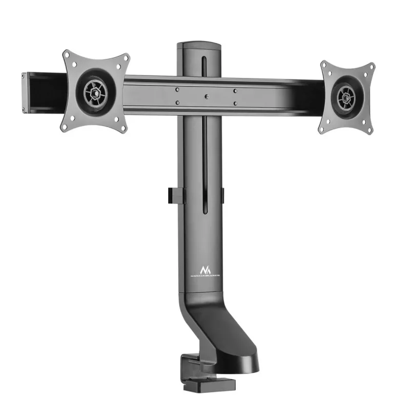 Monitorhalterung MACLEAN MC-854 für zwei Monitore 17–27 Zoll VESA 75x75 / 100x100, Doppelarm-Tischhalterung