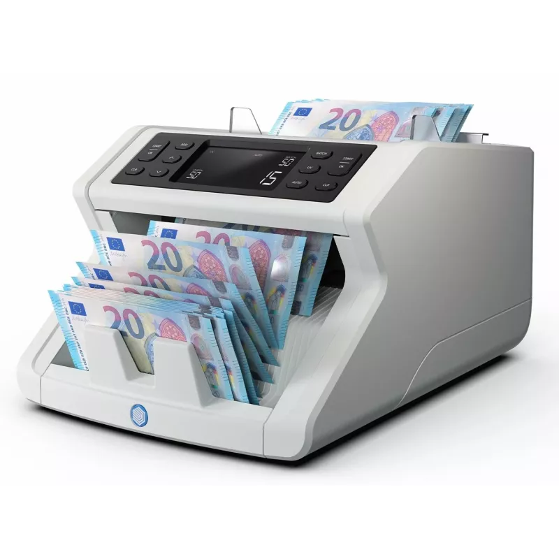 Banknotenzählmaschine Safescan 2210 G2 Weiß LCD-Anzeige AC 220-240V