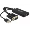 Kabel DeLOCK 0,25 m VGA+USB2.0-A/HDMI