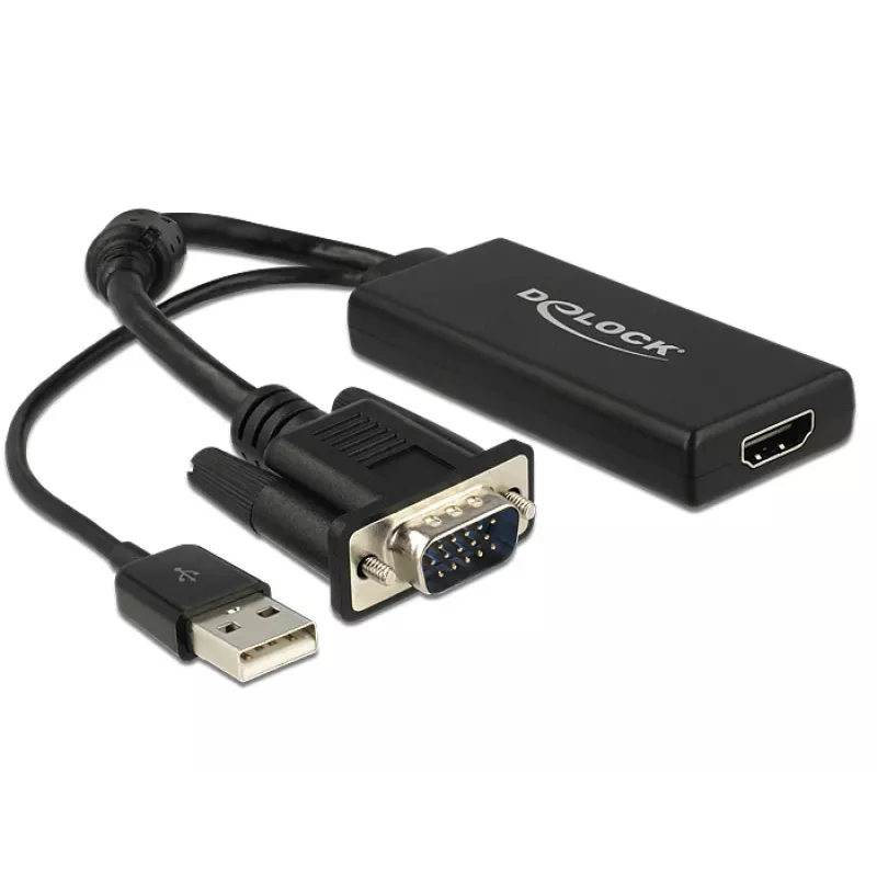 Kabel DeLOCK 0,25 m VGA+USB2.0-A/HDMI