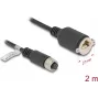 Netzwerkkabel DeLOCK M12-Kabel A-kodiert 8-polig Buchse auf RJ45-Buchse Cat5e 2m Schwarz
