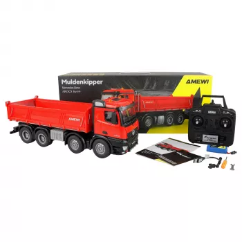 Amewi Mercedes-Benz Arocs Kipper 8x4/4 4WD 1:18 RTR rot (22693)