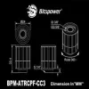 BitsPower gerader Fitting G1/4 Außengewinde auf 16/10 mm drehbar — matter Schwarz
