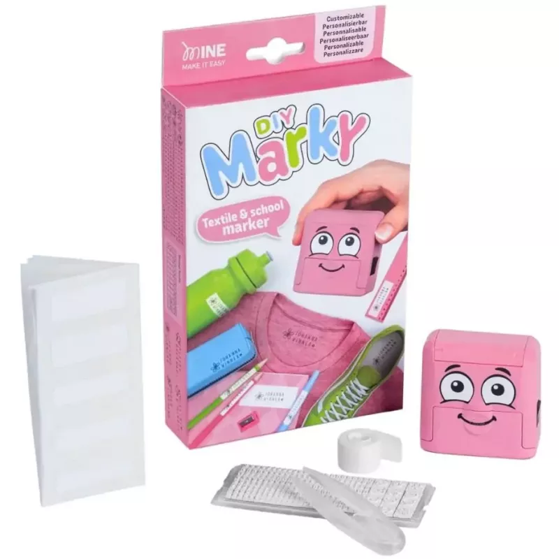 Colop Marky Rechteckiger Pinker Stempel für Papier und Textil