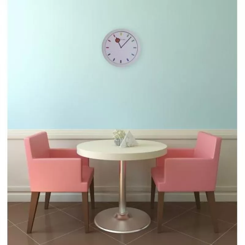 NeXtime Uhr 3048 Color Change, Ø28 cm, Wand, Weiß/Mehrfarbig
