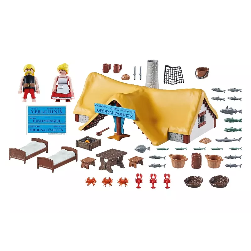 Playmobil 71266 Asterix: Hütte von Verleihnix Verleihnix und seine Frau Bakteria Sammelfiguren Asterix Sammler und Fans Spielspaß Rollenspiele