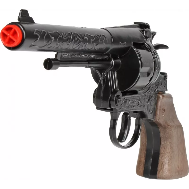 Pulio Metal Cowboy Revolver Gonher — Spielzeug-Zündplättchenrevolver aus Metall Modell 155122/6