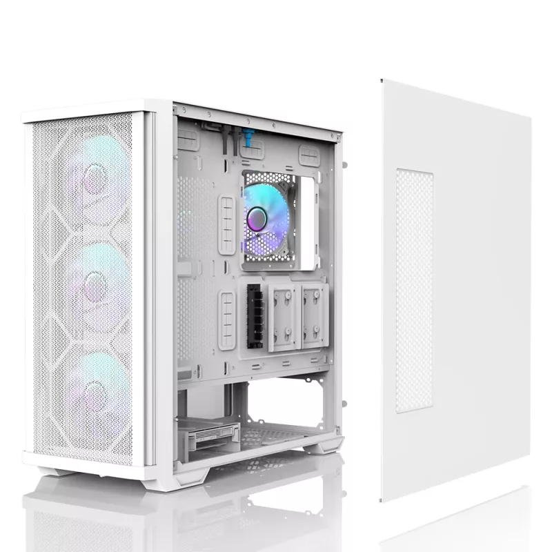 Zalman Z10 DUO ATX ZM-IF120 x4 Weiß