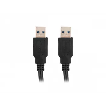 USB-A-auf-USB-A-Kabel LANBERG CA-USBA-30CU-0018-BK — USB 3.2 Gen 1 (5 Gbit/s), 1,8 m, Schwarz