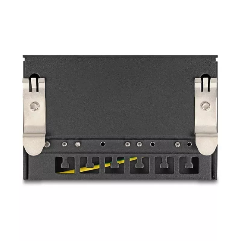 Patchpanel DELOCK Mini Desktop RJ45 6-Port Cat.6A geschirmt, Metall, schwarz, 80×22×125 mm
