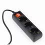 Gembird EG-PSU3-01 Stromverlängerung 0,6 m 3 AC-Ausgänge Innenbereich Schwarz
