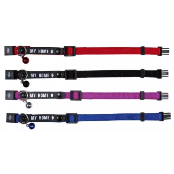 Katzen-Antibellhalsband Trixie 4180 Schwarz Rot Nylon, verstellbar 8 mm Breite, für ältere Katzen