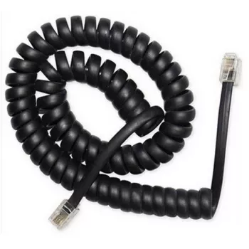 Spiralkabel RJ10/4P4C/2m/schwarz