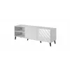 RTV-Schrank ABETO 150x42x52 weiß/weiß glänzend