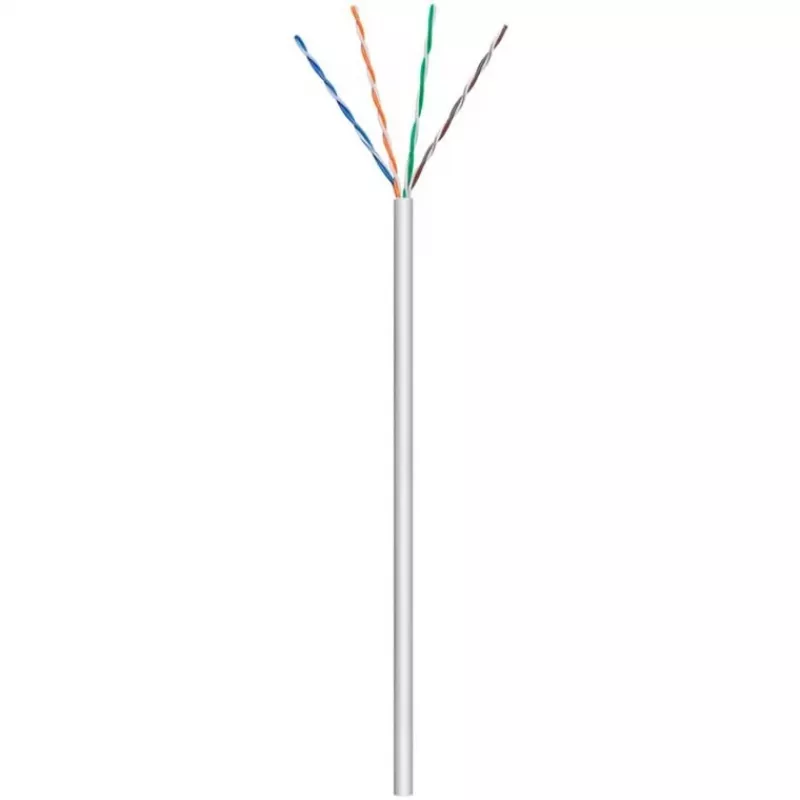 Netzwerkkabel Cat.6, U/UTP (Grau, 100 Meter, flexibel)