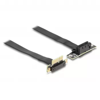 DeLOCK Riser-Karte PCI Express x1 Stecker 90° abgewinkelt auf x1-Steckplatz 90° abgewinkelt mit Kabel 60 cm