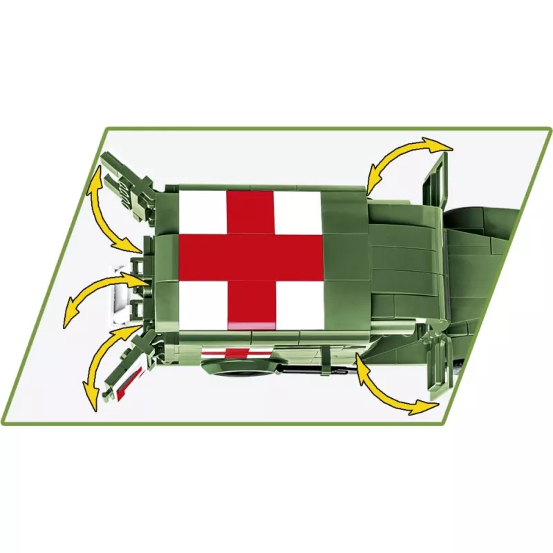 Konstruktionsspielzeug Cobi Dodge WC-54 Krankenwagen Modell 2257 1:35 Maßstab Bausatz