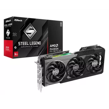 ASRock Radeon RX 9070 XT 16GB Steel Legend Dark Grafikkarte