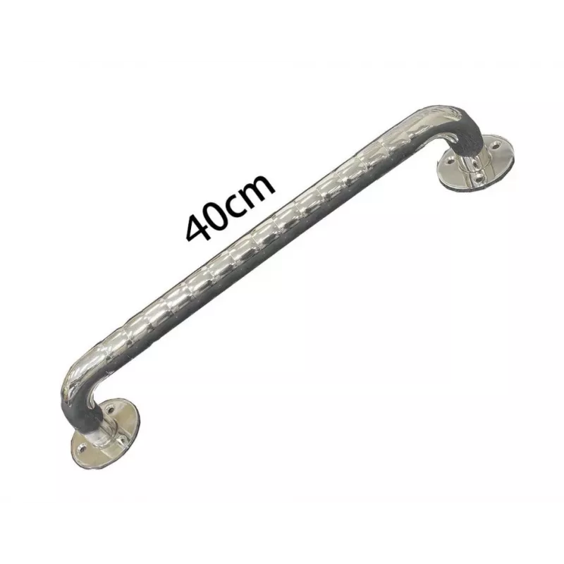 Geriffelter Edelstahl-Haltegriff für das Badezimmer 40 cm