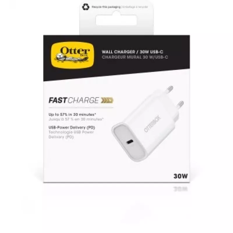Wandladegerät OTTERBOX 30W USB-C PD Weiß — 30W Ausgang, einzelner USB‑C-Anschluss