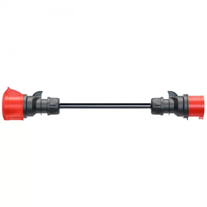 Adapter für Gemini flex 22 kW CEE rot Drehstrom 32A > CEE rot 16A schwarz 30cm