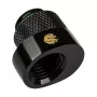 Adapter BitsPower X-Cross G1/4 Zoll Außengewinde auf G1/4 Zoll Innengewinde, 5 mm Versatz, mattschwarz
