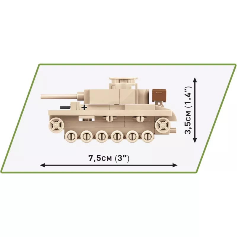 Bauset Cobi Panzer III Ausf.L — 103 Teile, empfohlenes Alter 6+, beige