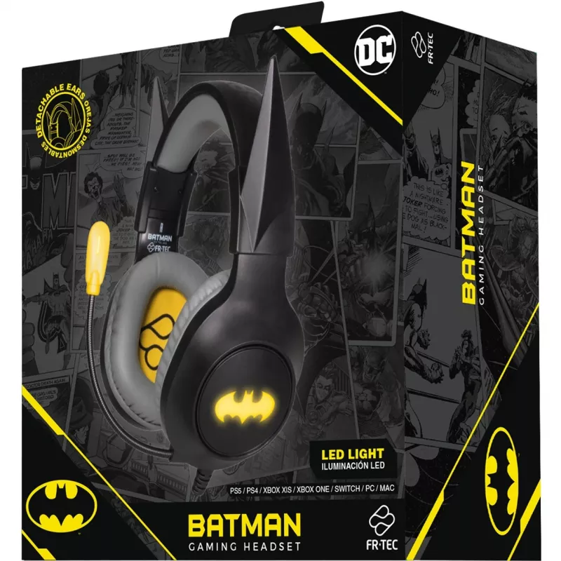 Headset FR-TEC Gaming Headset Batman mit abnehmbaren Ohren