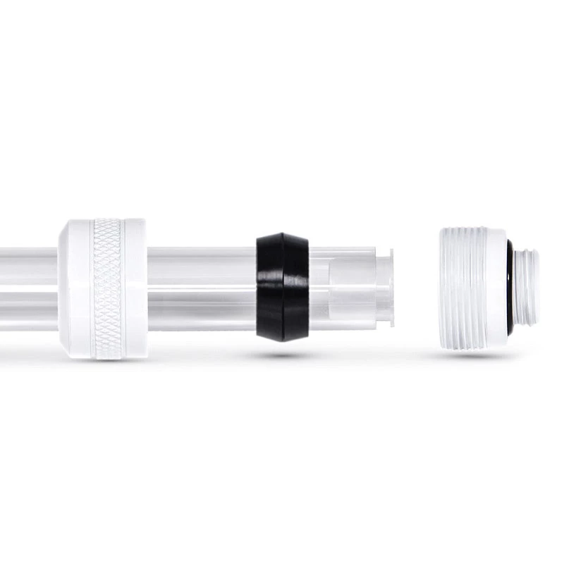 Fitting Alphacool 17484, Messing, weiß, 23 mm Höhe, 26 mm Durchmesser, 6er-Pack
