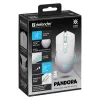 Kabellose Gaming-Maus DEFENDER Pandora White – beidhändig, 3200 DPI, 6 Tasten, programmierbar, optisch, USB