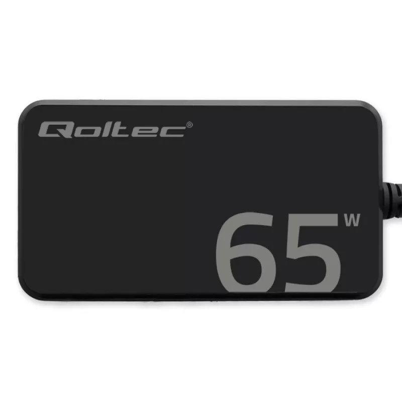 QOLTEC Ladegerät 65W GaN Super Fast schlank PD 5-20V 3,25A USB-C