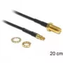 Koaxialkabel DeLOCK 88483 RG-174 0,2 m RP-SMA TS-9 Schwarz