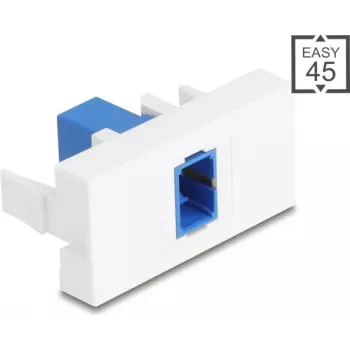 DELOCK Patch Panel Modul SC Simplex Blau/Weiß 45° Easy 90896