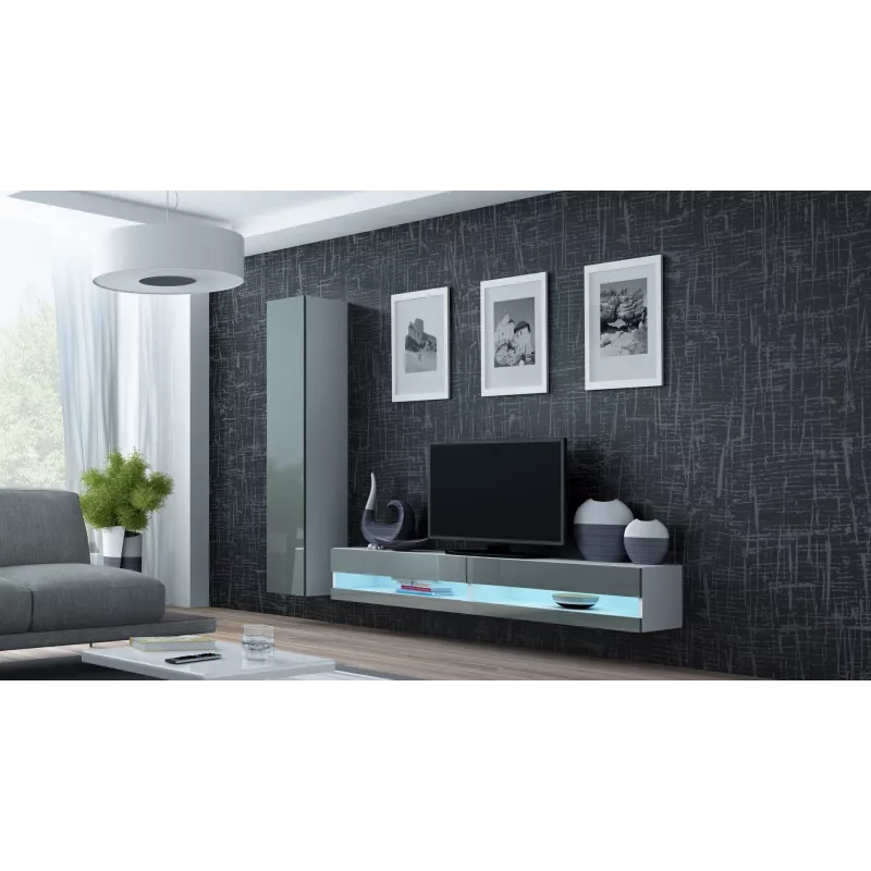 Cama TV-Ständer VIGO neu 30/180/40 weiß/grau glänzend