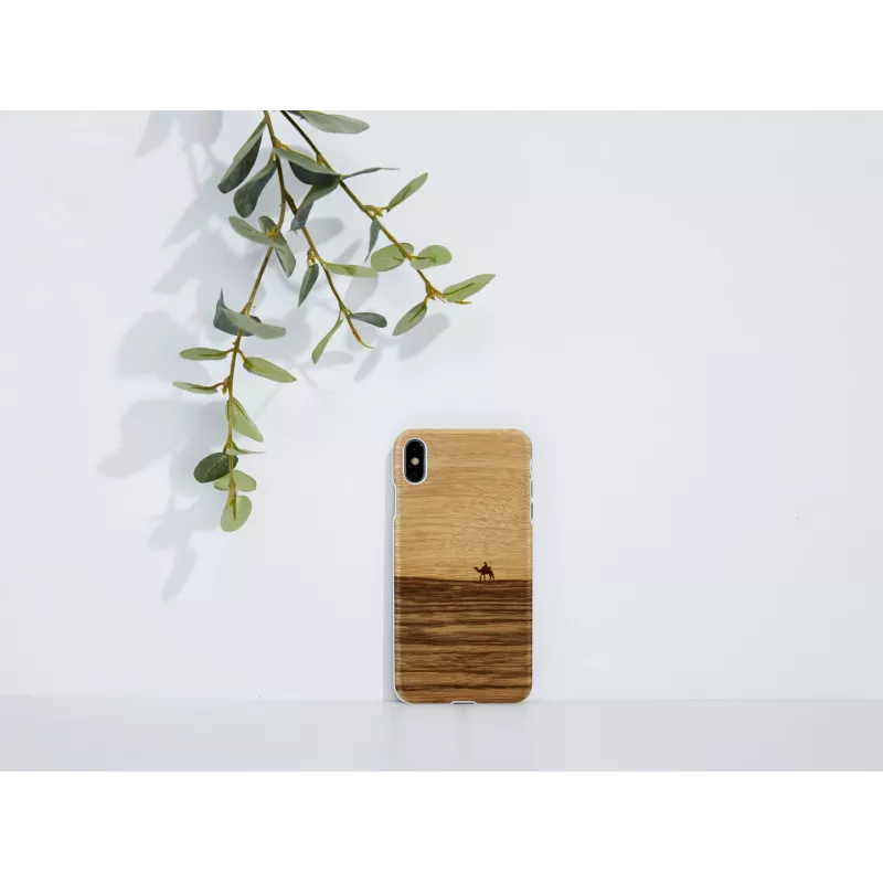 Smartphone-Hülle man and wood für iPhone XS Max — terra white