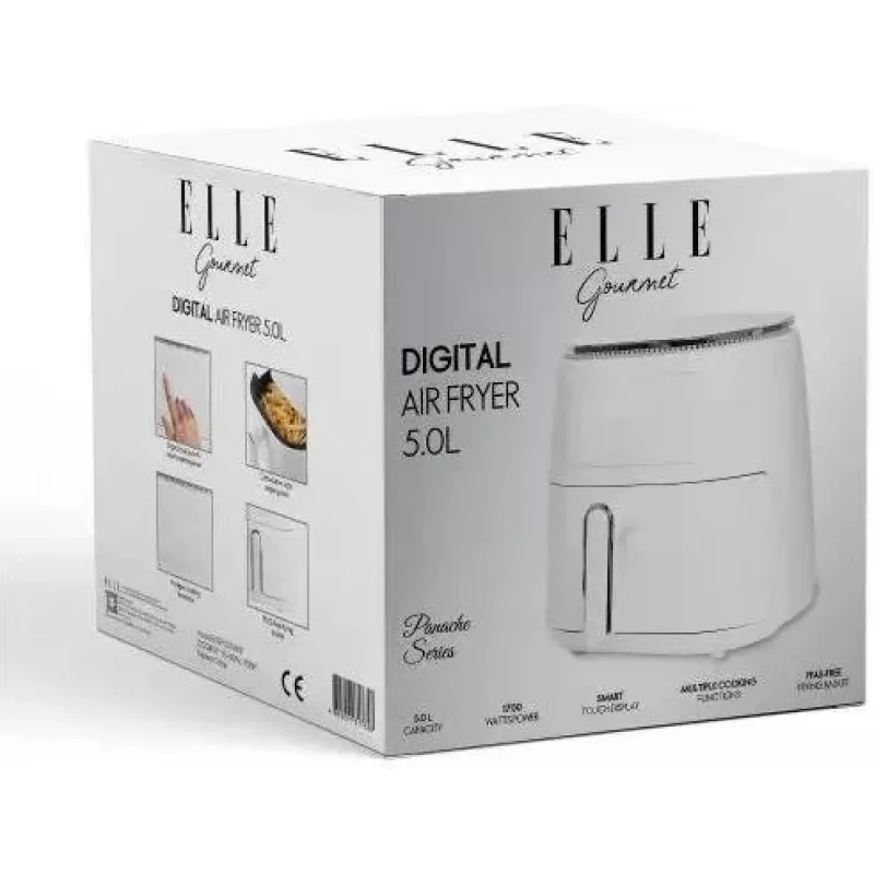 Heißluftfritteuse Elle EKAFP501WHEU 5 L, weiß — kompakte Tischgerät für fettfreies Frittieren