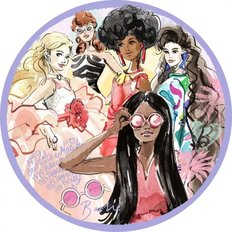 Puzzle Ravensburger Barbie – Global Style Icon Since 1959, 500 Teile, rund