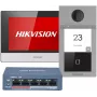 Hikvision DS-KIS604-S(C) Video-Türsprechanlage 2 MP 17,8 cm (7 inch) Schwarz, Grau, Silber