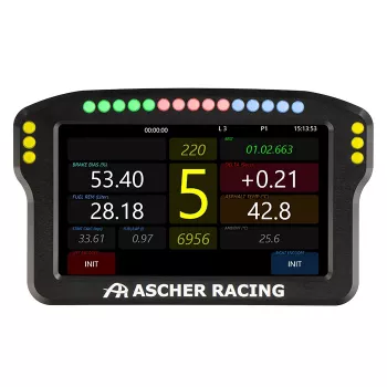 Lenkrad-Dashboard-Panel Ascher Racing 5 Zoll Modell 76080029 für Sim-Racing-Displays