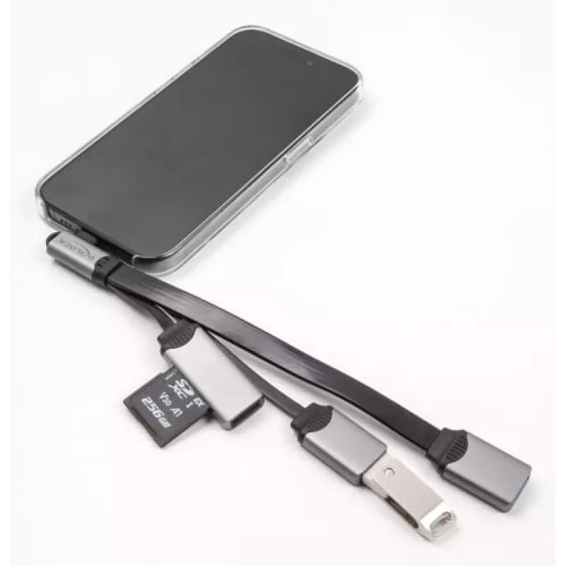 DeLOCK 64303 USB 3.2 Gen 1 Typ-C Hub 5000 Mbit/s Grau