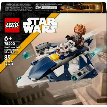 LEGO Microfighter Star Wars Plo Koons Jedi Starfighter 75400 — 89 Teile, 1 Minifigur, Alter 6+