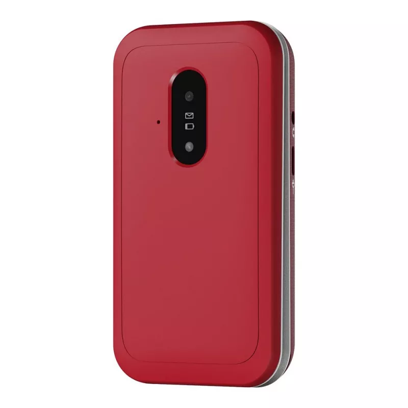 Feature-Phone Doro Leva E22 Klapphandy, 2,8 Zoll (7,11 cm) Anzeige, Single SIM, 0,3 MP Kamera, 1150 mAh, 127,8 g, Rot/Weiß