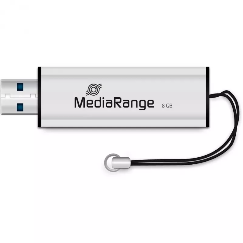 MediaRange SuperSpeed - USB-Stick - 8GB - USB3.0 - Schwarz/Silber (MR914)
