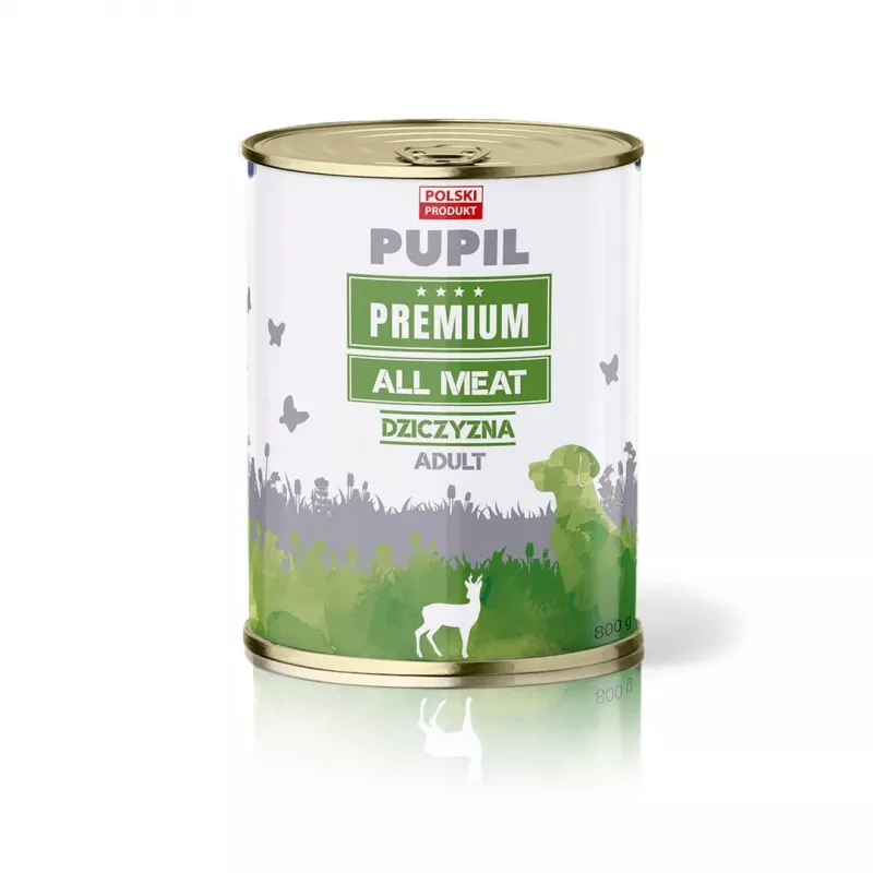 PUPIL Premium All Meat Venison - Nassfutter für Hunde - 800g