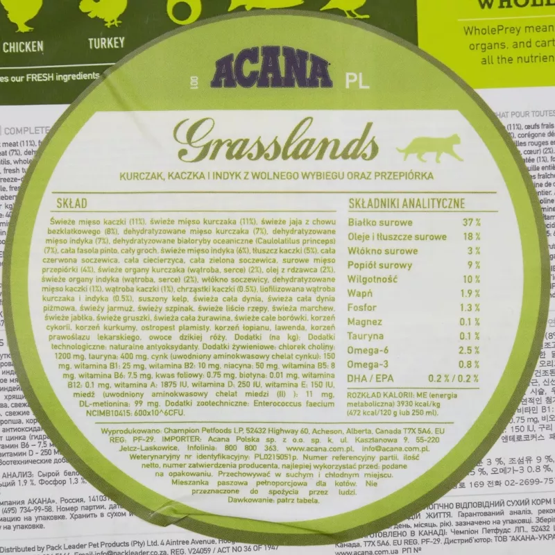 ACANA Grasslands - Trockenfutter für Katzen - 340g