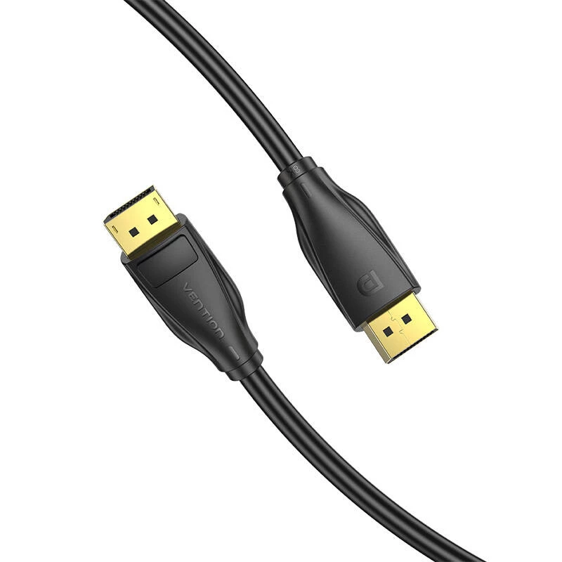 DisplayPort-1.4-Kabel Vention HCCBI, 3 m, 8K@60Hz / 4K@120Hz, 80 Gbit/s, vergoldete Kontakte, schwarz
